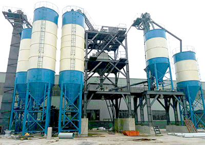 郑州建新机械干混砂浆生产线在宜昌客户现场